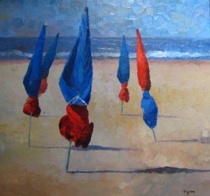 Voir le détail de cette oeuvre: Deauville et ses parasols